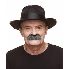 Mustasch, professor svart/vit