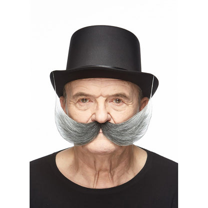 Mustasch, inventor svart/vit