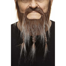 Mustasch med skägg, viking brun/grå