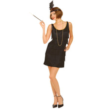 Charlstonklänning, svart inkl pannband