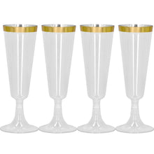 Plastglas, guld 4 st