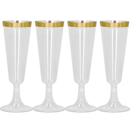 Plastglas, guld 4 st