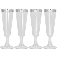 Plastglas, silver 4 st