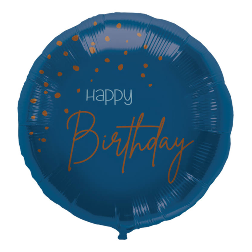 Folieballong, elegant true blue 45 cm