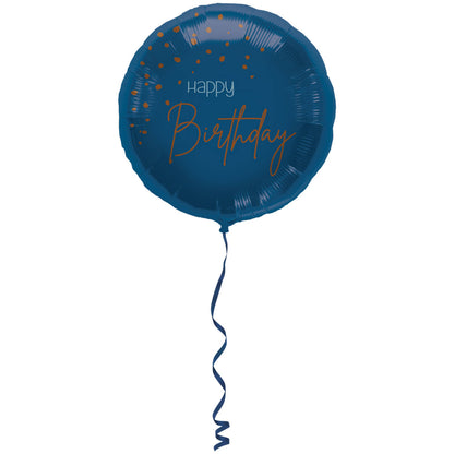 Folieballong, elegant true blue 45 cm