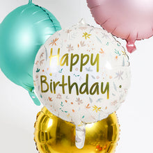 Folieballong, birthday cute flowers pink 45 cm