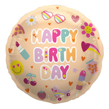Folieballong, happy birthday boho girlz 45 cm
