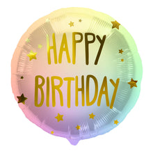Folieballong, happy birthday ombre & stars 45 cm