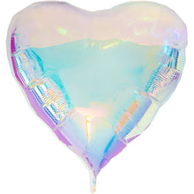 Folieballong, hjärta iridescent XXL 103x107 cm