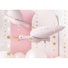 Folieballong, stork ljusrosa 103x60 cm