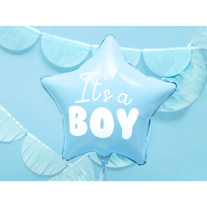 Folieballong, hjärta its a boy 45 cm