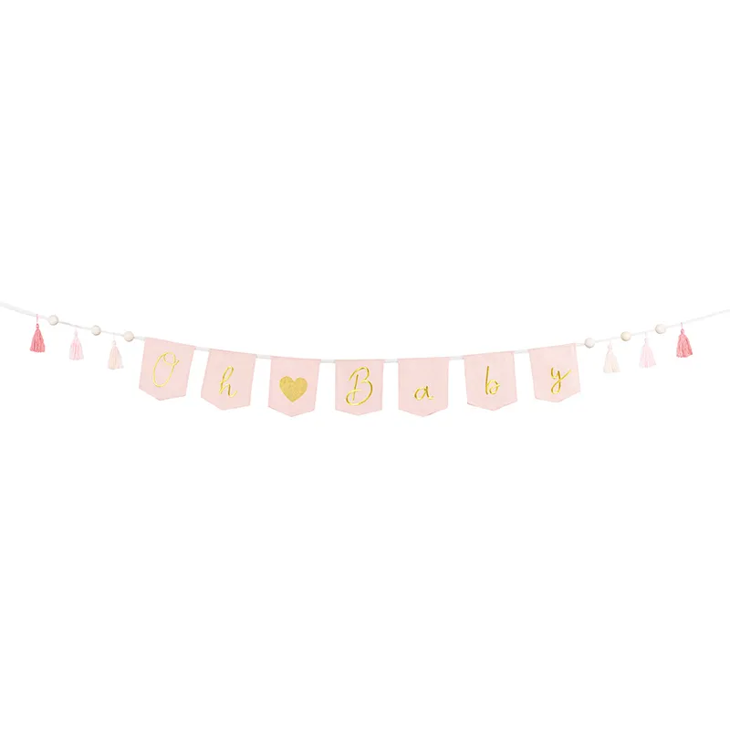 Girlang, Oh baby with tassels ljusrosa 2,5 m