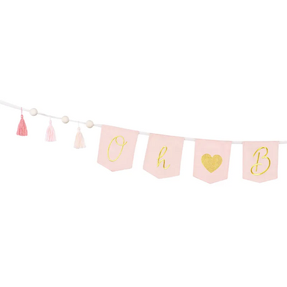 Girlang, Oh baby with tassels ljusrosa 2,5 m