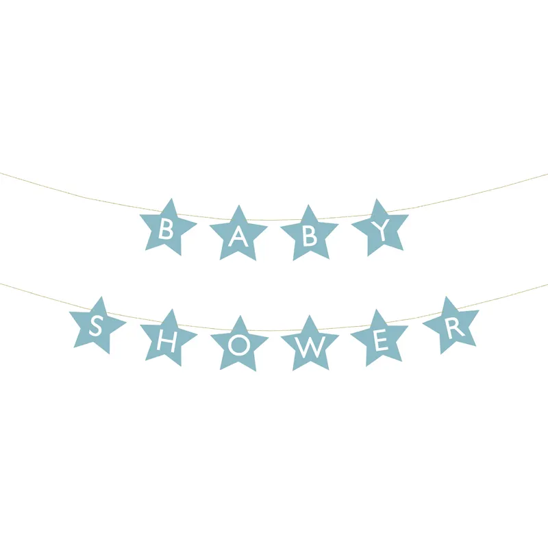 Girlang, baby shower ljusblå 290x16,5 cm