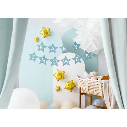 Girlang, baby shower ljusblå 290x16,5 cm