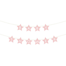 Girlang, baby shower ljusrosa 290x16,5 cm