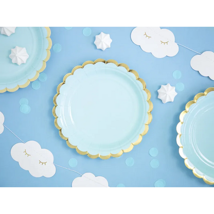 Tallrikar, ljusblå 18 cm 6 st