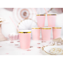 Pappersmuggar, ljusrosa 220 ml 6 st