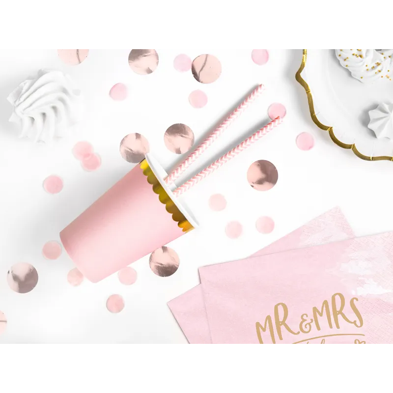 Pappersmuggar, ljusrosa 220 ml 6 st