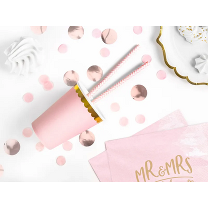 Pappersmuggar, ljusrosa 220 ml 6 st