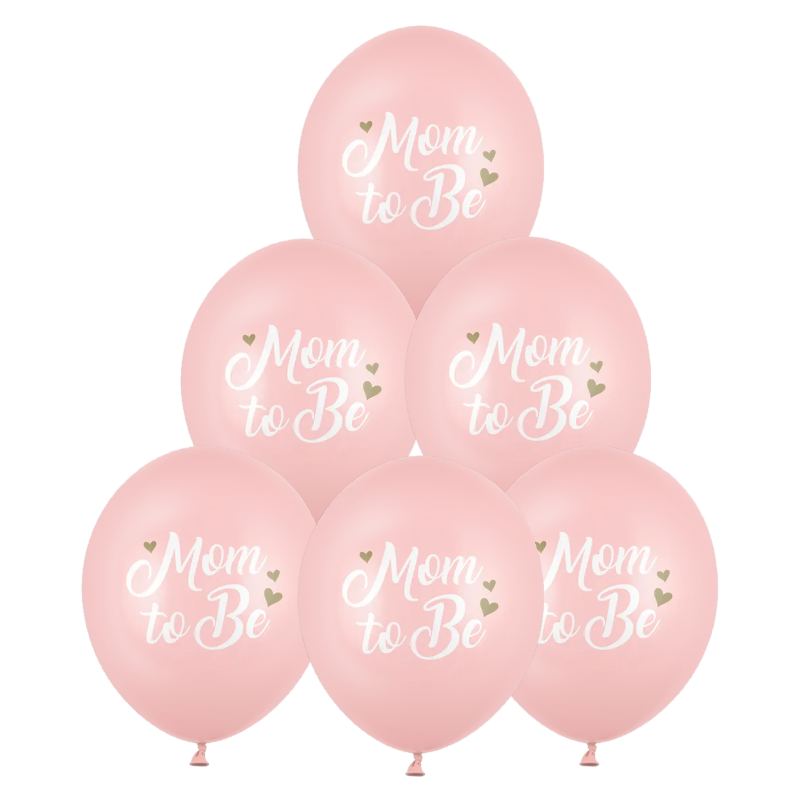 Ballonger, mom to be ljusrosa 30 cm 6 st