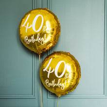 Folieballong, happy birthday 40th 45 cm