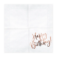 Servetter, happy birthday rosé 20 st