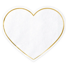 Servetter, hjärtan vita 20 st