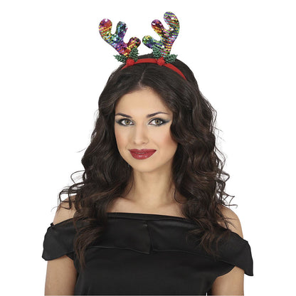 Juldiadem, renhorn multicolor