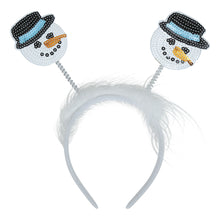 Juldiadem, snögubbe med paljetter