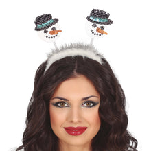 Juldiadem, snögubbe med paljetter