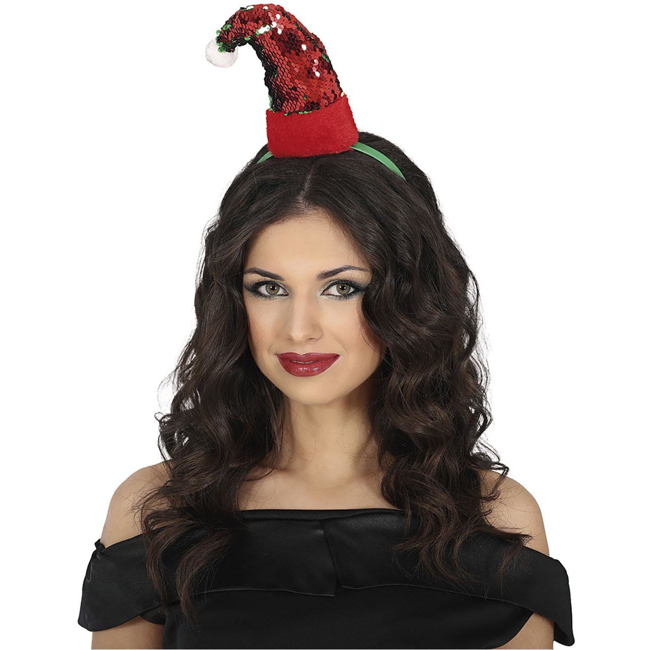 Juldiadem, tomteluva med paljetter