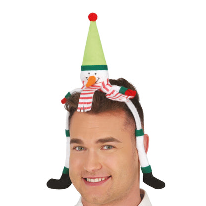 Juldiadem, snögubbe med långa ben