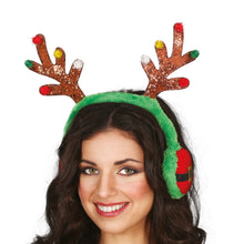Juldiadem, renhorn med öronmuffar