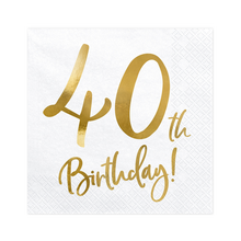Servetter, happy birthday 40th 20 st