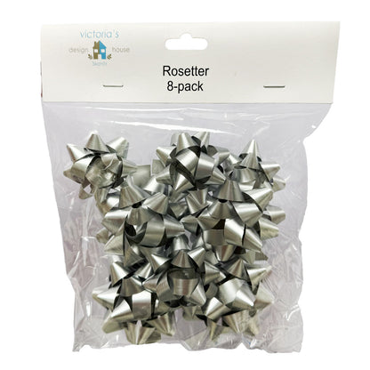 Presentrosetter, metallic 8 st