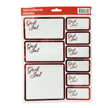 Juletiketter, god jul 9 st