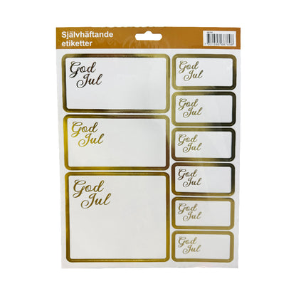 Juletiketter, god jul 9 st