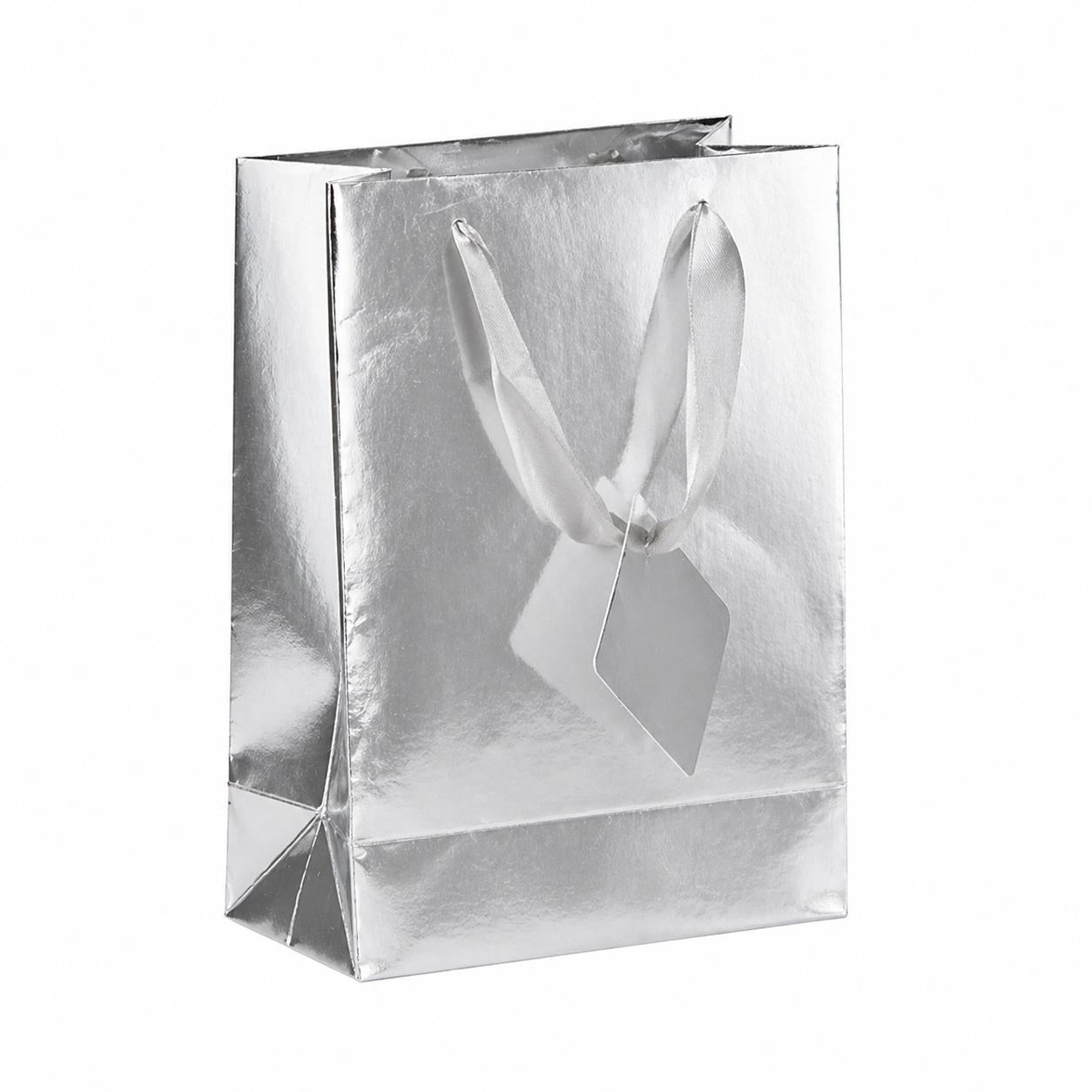 Presentpåse, silver 23x17,5 cm