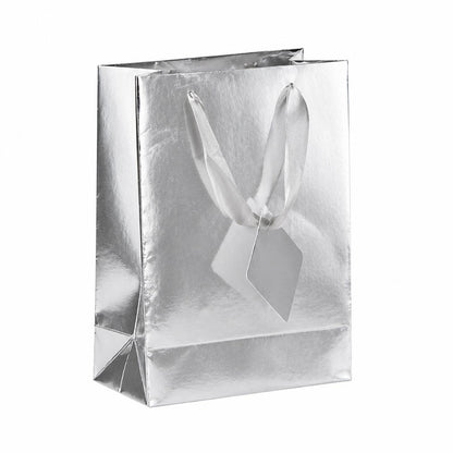 Presentpåse, silver 23x17,5 cm