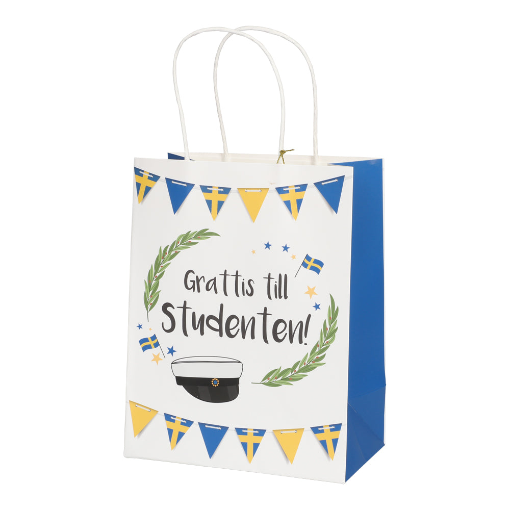 Presentpåse, grattis till studenten 18x32 cm