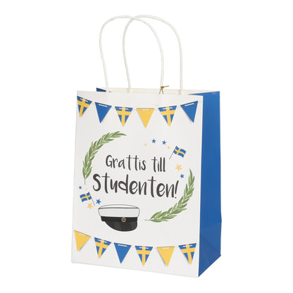 Presentpåse, grattis till studenten 18x32 cm