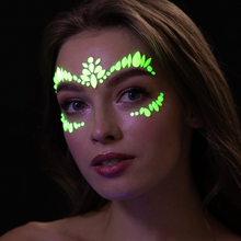 Moon Neon UV kroppsstenar, Intense Yellow Face Jewels