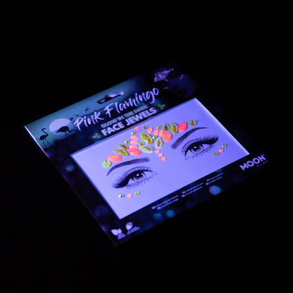 Moon glow in the dark kroppsstenar, Pink Flamingo