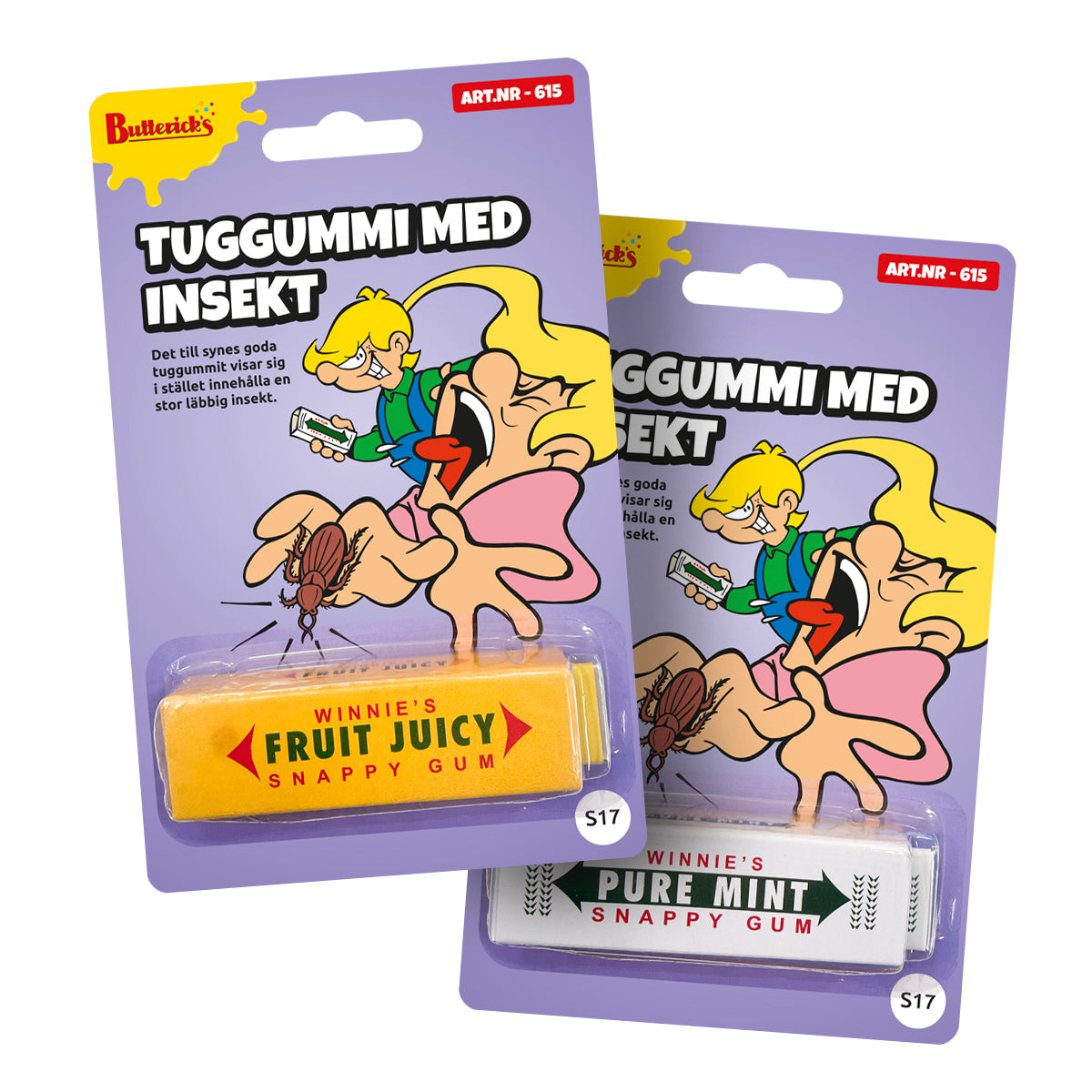 Tuggummi med insekt