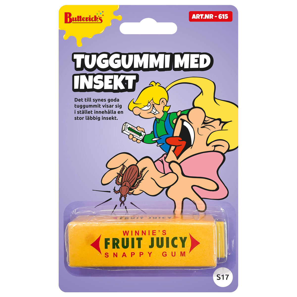 Tuggummi med insekt