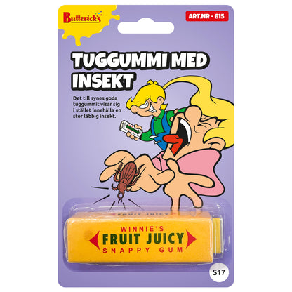 Tuggummi med insekt