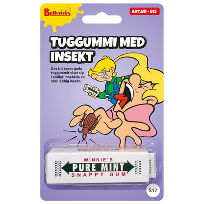 Tuggummi med insekt