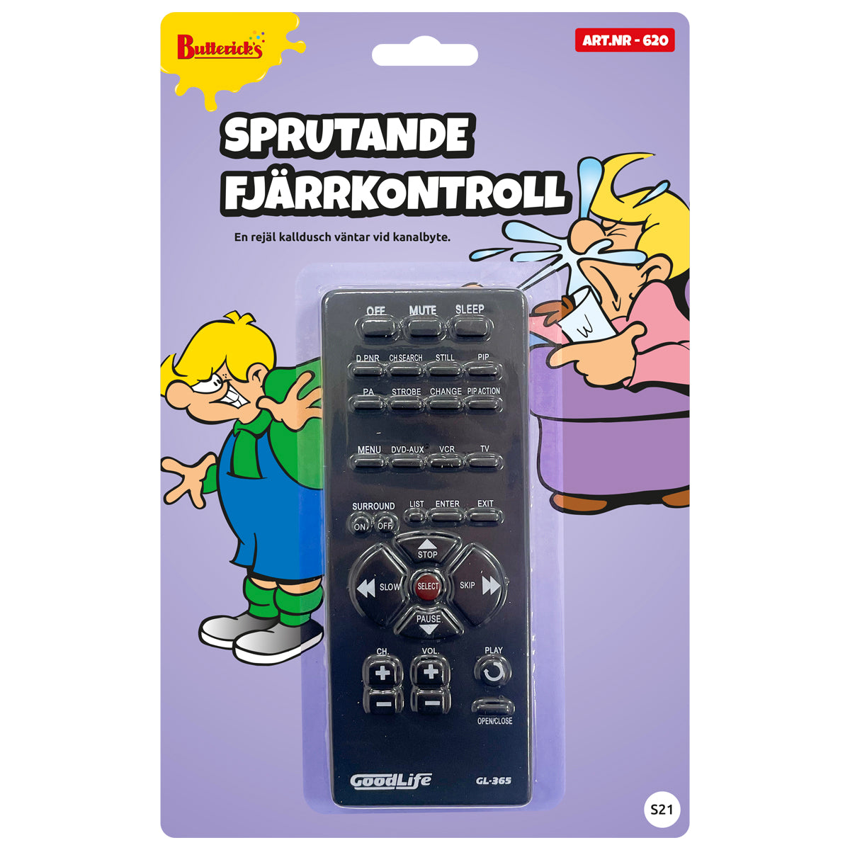 Sprutande fjärrkontroll