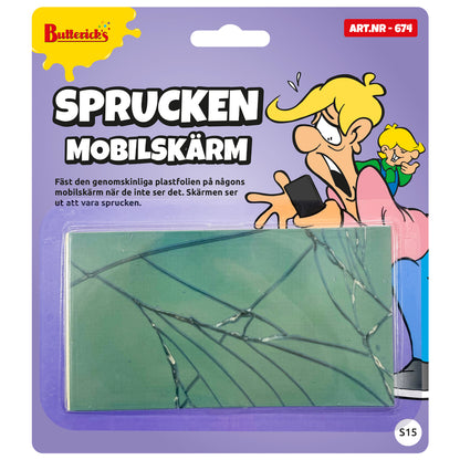 Sprucken mobilskärm